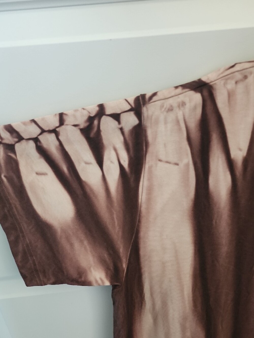 Acne Brown and Cream Tie-Dye Short Sleeve Tee - Picture 2 of 7